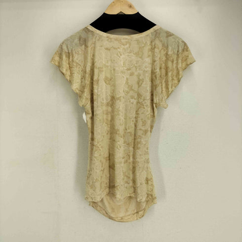 シルク100 総柄 S/S トップス レディース