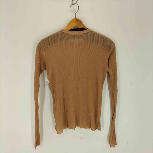 オーラリー AURALEE 20SS SEE-THROUGH RIB MOCK NECK L/S TEE レディース 1