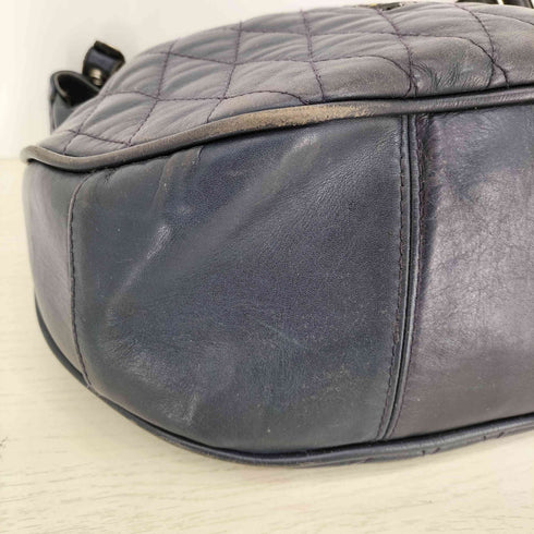 ショット Schott レザー キルティング パデッド バナナ バッグ メンズ