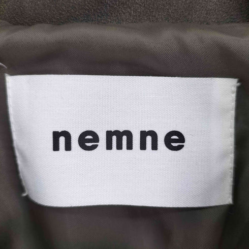 nemne フェイクレザーダブルジップスタンドブルゾン レディース