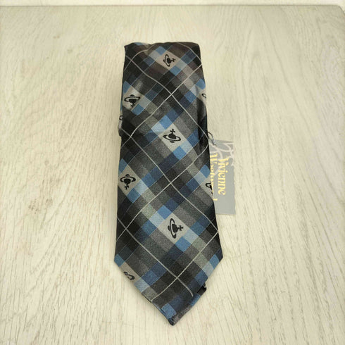 ヴィヴィアンウエストウッドアクセサリー Vivienne Westwood Accessories シルク100 チェックロゴ ネクタイ メンズ