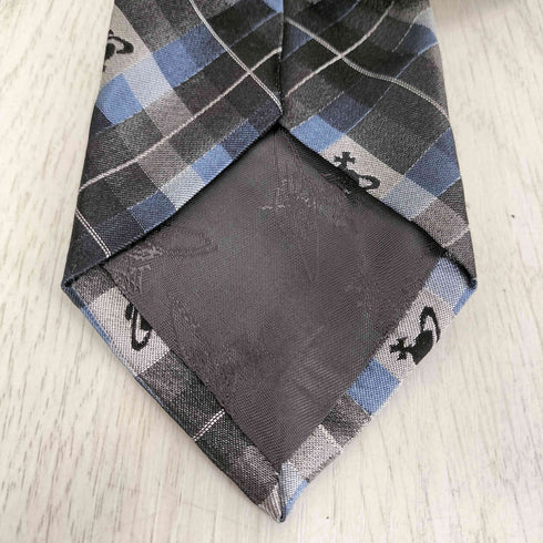 ヴィヴィアンウエストウッドアクセサリー Vivienne Westwood Accessories シルク100 チェックロゴ ネクタイ メンズ