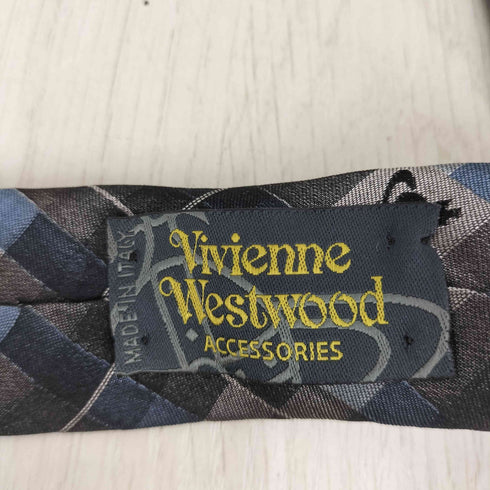 ヴィヴィアンウエストウッドアクセサリー Vivienne Westwood Accessories シルク100 チェックロゴ ネクタイ メンズ
