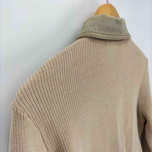バーバリーロンドン BURBERRY LONDON リブニット切替 袖裏ノバチェック ホース刺繍 L/S シャツ レディース JPN:1