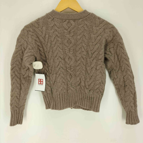 ローレンラルフローレン LAUREN RALPH LAUREN ポニー無 カシミヤ混 ウール ケーブル編み Vネック カーディガン レディース import:S