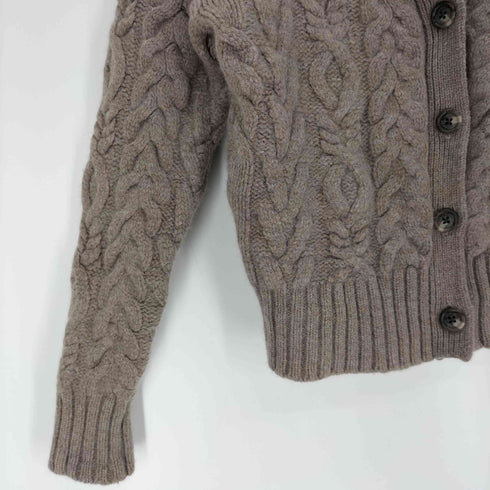 ローレンラルフローレン LAUREN RALPH LAUREN ポニー無 カシミヤ混 ウール ケーブル編み Vネック カーディガン レディース import:S