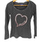 バーバリーブルーレーベル BURBERRY BLUE LABEL ハートプリント Aライン クルーネック L/S Tシャツ Y2K レディース EUR:38