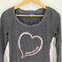 バーバリーブルーレーベル BURBERRY BLUE LABEL ハートプリント Aライン クルーネック L/S Tシャツ Y2K レディース EUR:38