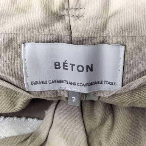 アトリエベトン ATELIER BETON リネン混 タックテーパードパンツ メンズ 2