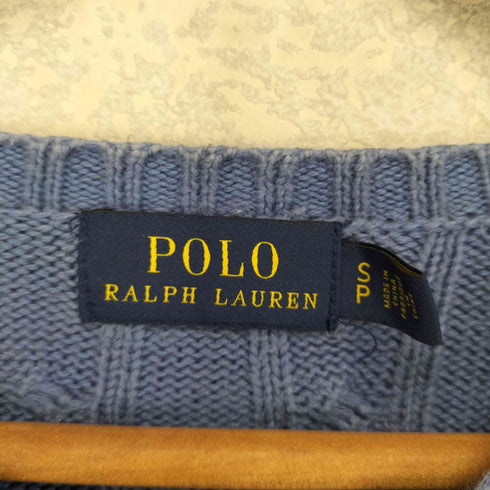 ポロラルフローレン POLO RALPH LAUREN ポニー刺繍 コットンケーブルニット メンズ import:S