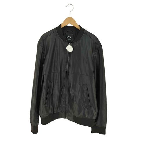 ザラ ZARA フェイクレザージャケット メンズ import:XL