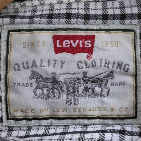 リーバイス Levis 90S 香港製 コットン チェックシャツ メンズ import:XL