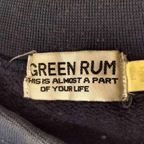 GREEN RUM カレッジロゴクルーネックスウェット メンズ import:M