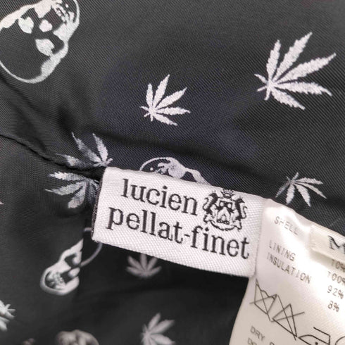 ルシアンペラフィネ Lucien Pellat-Finet スカルワッペン 総柄ダウンジャケット Y2K メンズ import:M