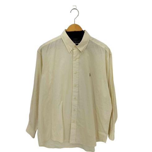 ラルフローレン RALPH LAUREN 90~00s 香港製 YARMOUTH アイボリーシャツ メンズ 16 1/2-35