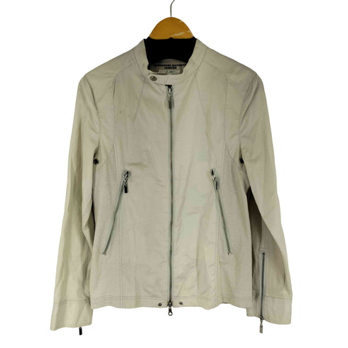 キャサリンハムネットロンドン KATHARINE HAMNETT LONDON リネン混 シングルライダースジャケット メンズ JPN:M