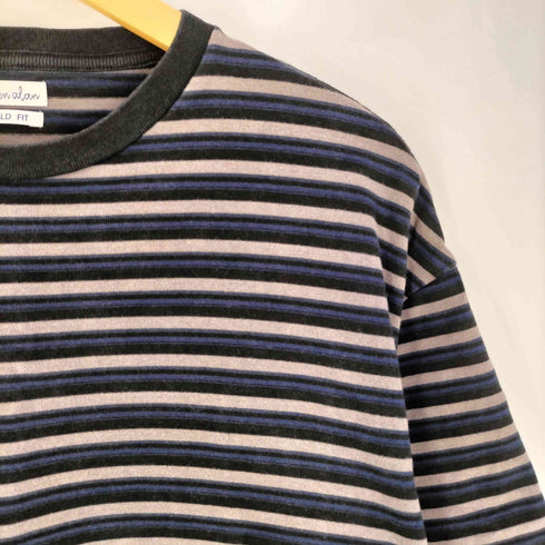 スティーブンアラン Steven Alan MVS BORDER CREW NECK TEE - BOLD ボーダークルーネックTシャツ メンズ JPN:L
