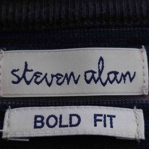 スティーブンアラン Steven Alan MVS BORDER CREW NECK TEE - BOLD ボーダークルーネックTシャツ メンズ JPN:L
