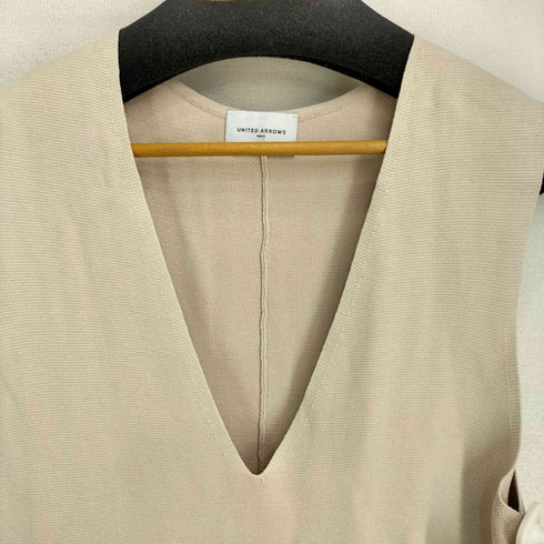 ユナイテッドアローズ UNITED ARROWS Vネック コットンニットワンピース レディース