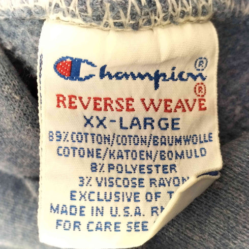 チャンピオン Champion 90s USA製 REVERSE WEAVE リバースウィーブ スクリプトロゴ刺繍 プルオーバーパーカー メンズ import:XXL
