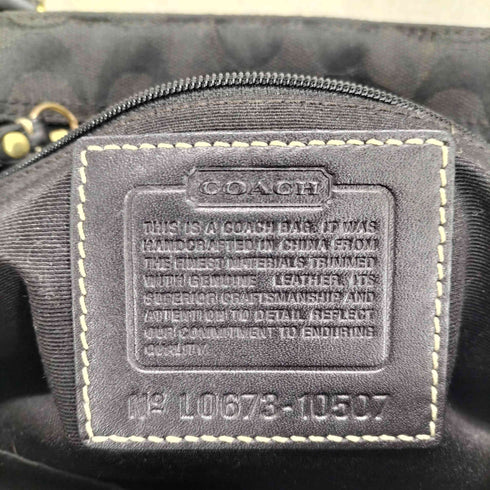 コーチ COACH Signature Canvas Handbag タッセル ビット金具 レディース