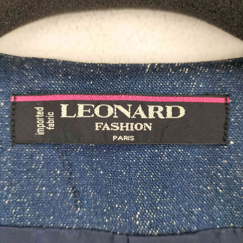 レオナール LEONARD シルク 総柄 デニムジャケット レディース 13AR