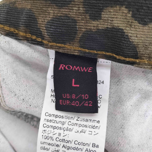 ROMWE レオパードフレアミニスカート Y2K レディース L