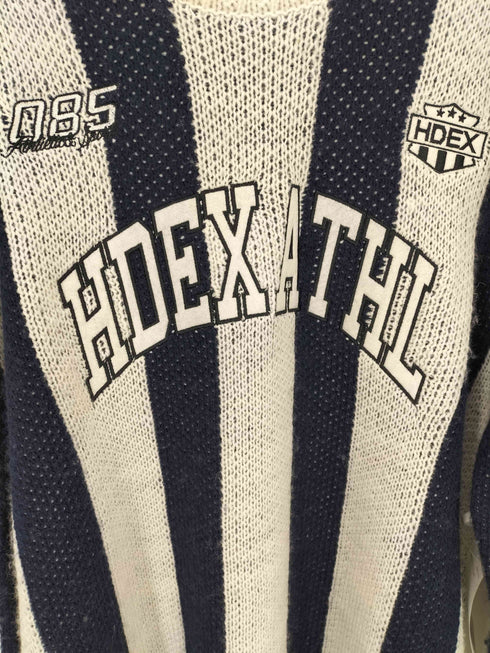 HDEX Athletic Stripe Knit Top メンズ import:L