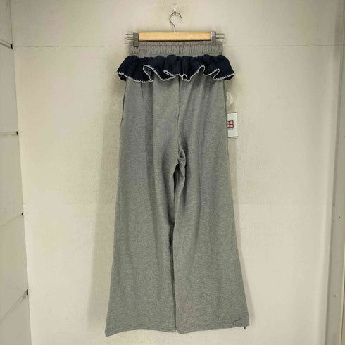 MADE BY DINT ウエストフリル切替ワイドスウェットパンツ Y2K レディース F