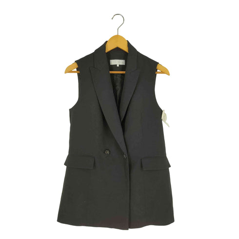 ザラ ZARA ラインストーンボタン ロングベスト レディース import:S