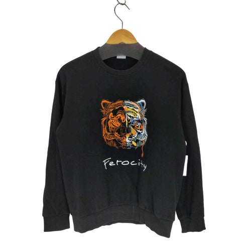 フック HOOK タイガー刺繍 クルーネック L/S Tシャツ メンズ JPN:L