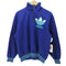 アディダス adidas 90S デサント製 トレフォイルロゴ 裏地フリース ハーフジップ トラックジャケット レディース M