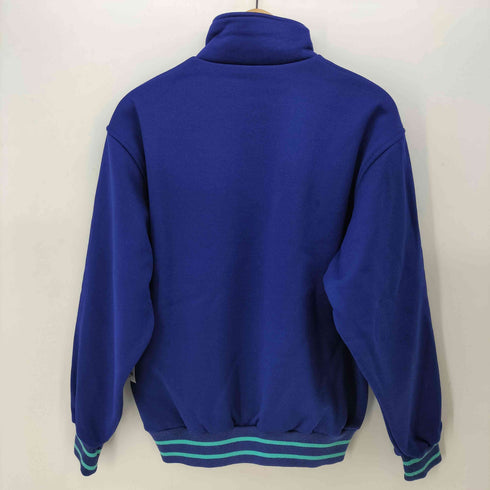 アディダス adidas 90S デサント製 トレフォイルロゴ 裏地フリース ハーフジップ トラックジャケット レディース M