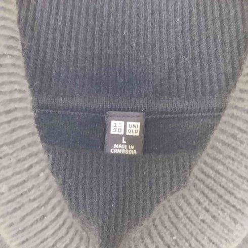 ユニクロ UNIQLO カシミヤ100 タートルネック ニット トップ メンズ JPN:L