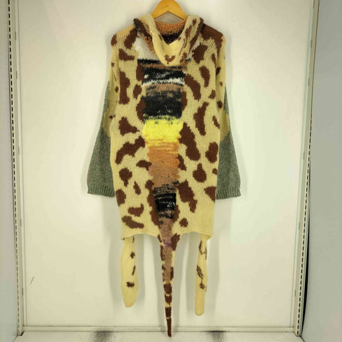 survival of the fashionest クレイジーパターン バックアニマル ニットパーカー メンズ import:S