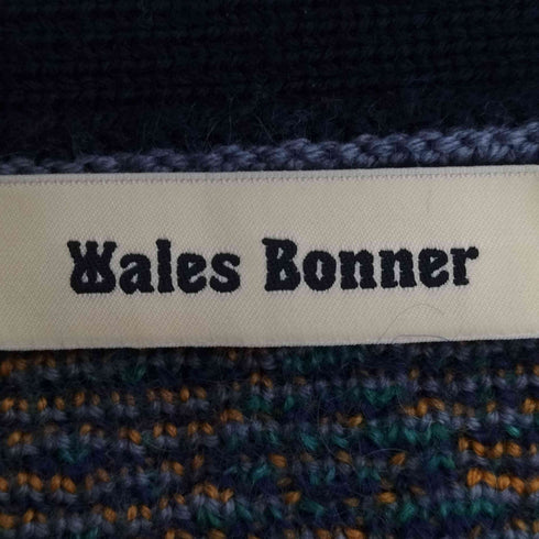 ウェールズボナー WALES BONNER モヘヤナイロンウール アーガイル カーディガン メンズ import:XS