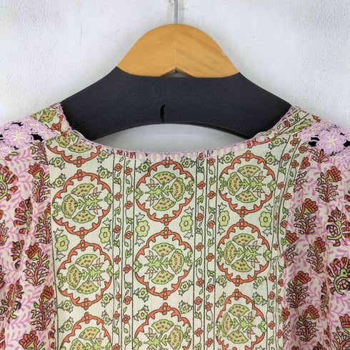 ザラ ZARA 花柄 刺繍 ロングワンピース レディース US S
