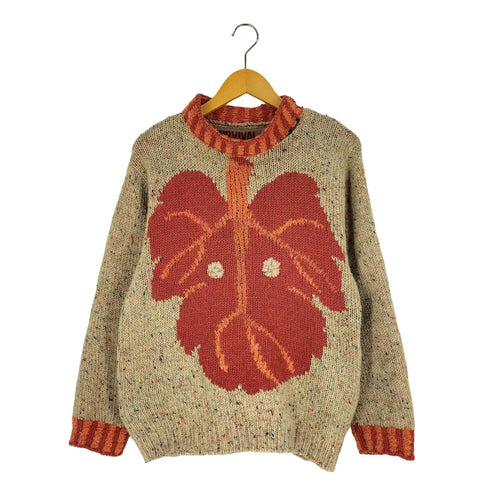 survival of the fashionest グラフィック ネップ ウールクルーネックニット メンズ import:S