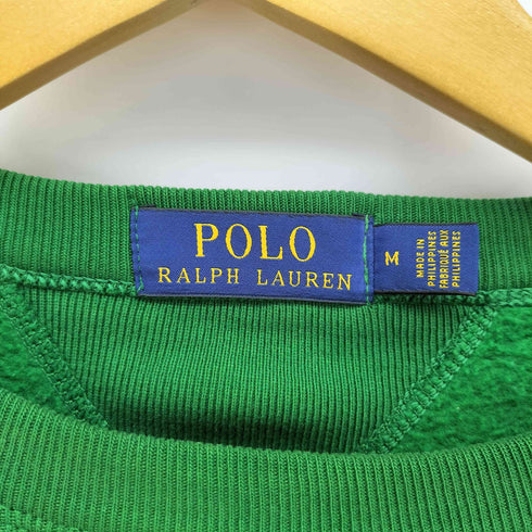 ポロラルフローレン POLO RALPH LAUREN 両V ステンシル フロッキー プリント クルーネック スウェット メンズ import:M