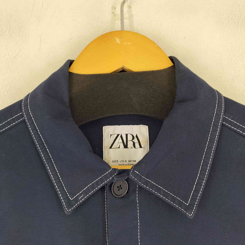 ザラ ZARA フラップポケット シャツジャケット メンズ US S