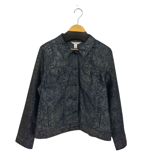 JONES NEW YORK JEANS 蛇柄 スリム ジャケット レディース import:XL