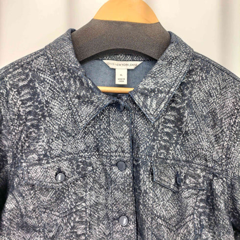 JONES NEW YORK JEANS 蛇柄 スリム ジャケット レディース import:XL