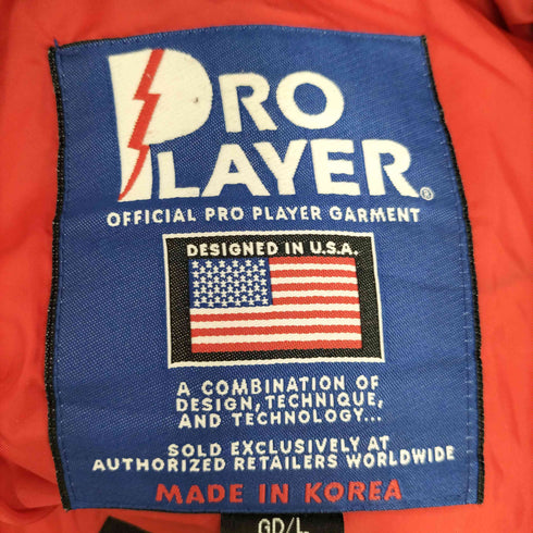 PRO PLAYER 90s チームロゴ刺繍 バイカラー 中綿 ジャケット メンズ import:L