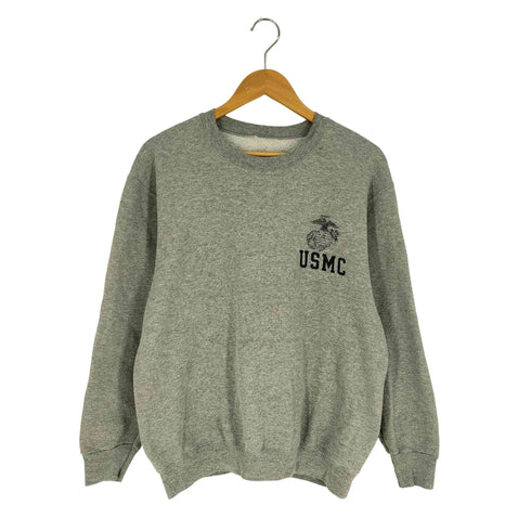 ユーエスエムシー USMC ロゴプリント クルーネックスウェット メンズ