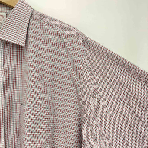 ブルックスブラザーズ BROOKS BROTHERS TRADITIONAL FIT NON-IRONチェック 長袖 シャツ メンズ 17 1/2-34