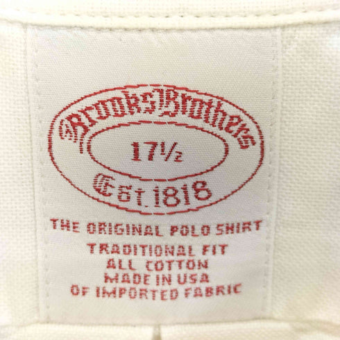ブルックスブラザーズ BROOKS BROTHERS USA製 THE ORIGINAL POLO SHIRT TRADITIONAL FIT 半袖 ボタンダウン シャツ メンズ 17 1/2