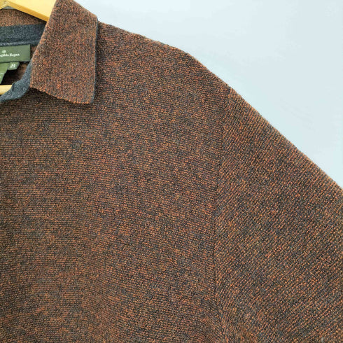 エルメネジルドゼニア Ermenegildo Zegna イタリア製 ナイロン ウール パイル 長袖 ポロシャツ メンズ import:XL