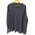 エルメネジルドゼニア Ermenegildo Zegna イタリア製 ポリ混 リネン ボーダー 長袖 ポケット Tシャツ メンズ import:XL