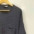 エルメネジルドゼニア Ermenegildo Zegna イタリア製 ポリ混 リネン ボーダー 長袖 ポケット Tシャツ メンズ import:XL