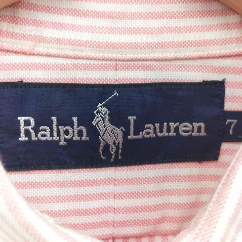 ラルフローレン RALPH LAUREN ポニー刺繍 ストライプ ボタンダウン L/S シャツ レディース JPN:7号